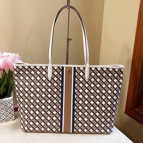 Tory Burch | Bags | Tory Burch Geo Logo Large Tote | Poshmark